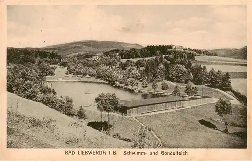 AK / Ansichtskarte  Bad_Liebwerda_Lazne_Libverda_CZ Schwimm- und Gondelteich