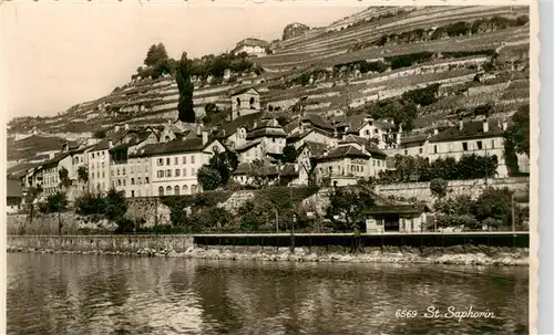 AK / Ansichtskarte  St_Saphorin_Lavaux_VD Ansicht vom Genfersee aus