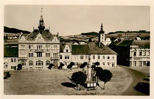 AK / Ansichtskarte 73959718 Votice__Wotitz_Benesov_Broumov_CZ Komenskeho namesti Platz Stadtzentrum Denkmal