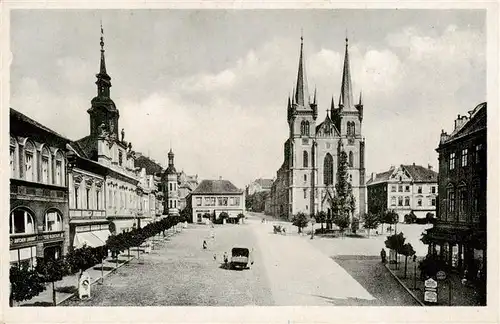 AK / Ansichtskarte  Chrudim_Crudim_Schumberg_CZ Motiv Stadtzentrum Platz Kirche