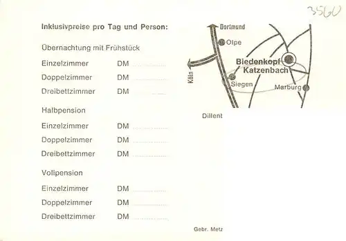 AK / Ansichtskarte 73959756 Katzenbach__Biedenkopf Panorama