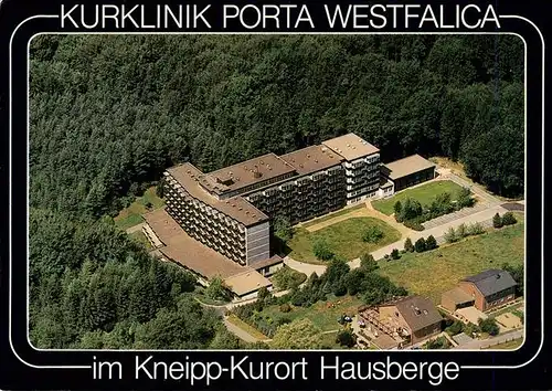 AK / Ansichtskarte  Hausberge_Porta_Westfalica Kurklinik Porta Westfalica Fliegeraufnahme