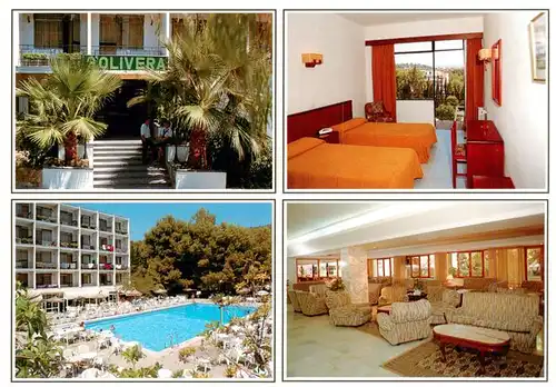 AK / Ansichtskarte  Paguera_Peguera_Calvia_Mallorca_ES Hotel SOlivera Pool Appartement Aufenthaltsraum