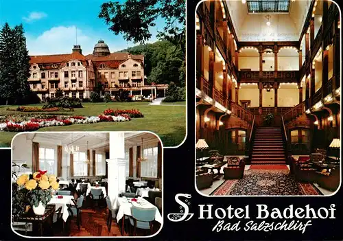 AK / Ansichtskarte  Bad_Salzschlirf Hotel Badehof Park Restaurant Treppenaufgang