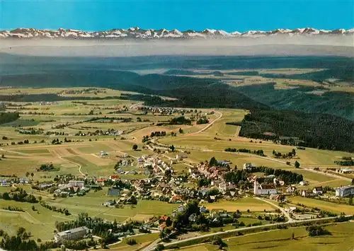 AK / Ansichtskarte  Hoechenschwand Fliegeraufnahme mit Schweizer Alpenkette