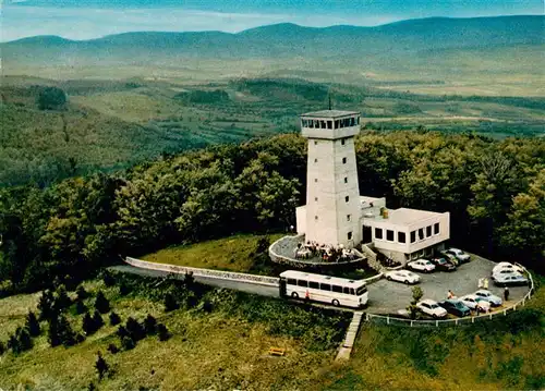 AK / Ansichtskarte  Rother_Kuppe_711m_Hausen_Rot Berggasthof mit Aussichtsturm