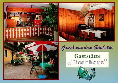 AK / Ansichtskarte 73959877 Naumburg__Saale Gaststaette Fischhaus Theke Gaststube Freiterrasse