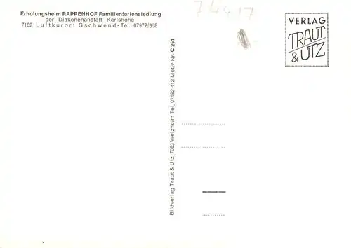 AK / Ansichtskarte 73959880 Gschwend_Gaildorf Erholungsheim Rappenhof