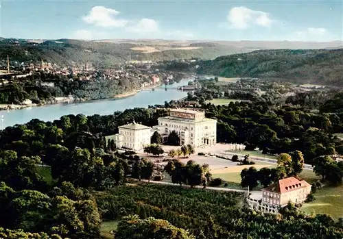 AK / Ansichtskarte  Essen__Ruhr Villa Huegel mit Baldeneysee Fliegeraufnahme