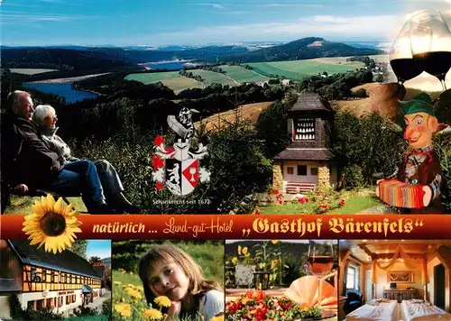 AK / Ansichtskarte 73959946 Altenberg__Osterzgebirge Land-gut-Hotel Gasthof Baerenfels Panorama Zimmer