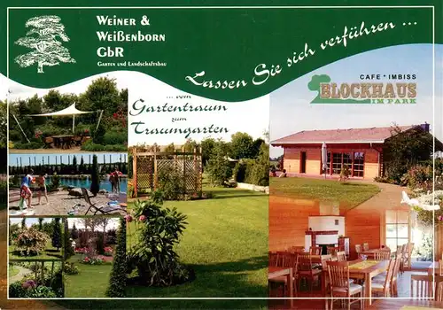AK / Ansichtskarte 73959953 Kleindroeben Weiner und Weissenborn Cafe Imbiss Blockhaus im Park Freibad