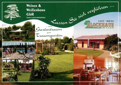 AK / Ansichtskarte  Kleindroeben Weiner und Weissenborn Cafe Imbiss Blockhaus im Park Freibad