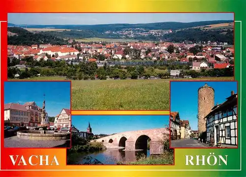 AK / Ansichtskarte  Vacha Panorama Vitusbrunnen Werrabruecke Widemarkter Strasse mit Storchenturm