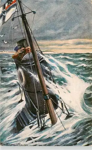 AK / Ansichtskarte  U-Boot_Unterseeboot_Submarine_Sous-Marin-- E.V.Bavmgarten an der englischen Kueste