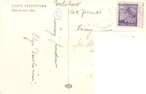 AK / Ansichtskarte  Lazne_Velichovky_Welchow_CZ Spolecensky dum