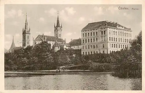 AK / Ansichtskarte  Caslav_Tschaslau_CZ Blick zur Stadt Kirche