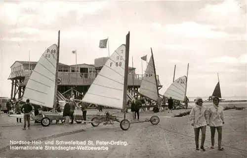 AK / Ansichtskarte 73960028 St_Peter-Ording Internationale Strandsegler-Wettbewerbe Nordsee-Heil- und Schwefelbad