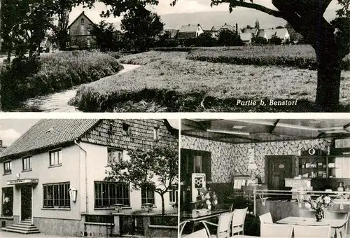 AK / Ansichtskarte  Benstorf_Salzhemmendorf_Niedersachsen Partie am Bach Gasthaus Zu den drei Kronen