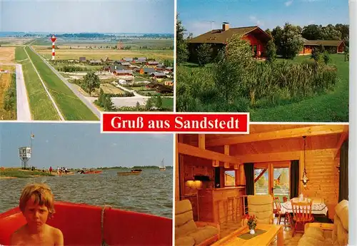 AK / Ansichtskarte  Sandstedt Panorama Ferienhaeuser Sandstedt Gastraum Bungalows