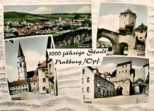 AK / Ansichtskarte  Nabburg Panorama Obertor Stadtplatz Moehntor