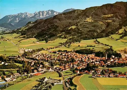 AK / Ansichtskarte  Nesselwang_Allgaeu_Bayern Fliegeraufnahme mit Schlicke Rossberg und Breitenberg