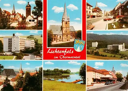 AK / Ansichtskarte 73960109 Lichtenfels_Bayern Orts und Teilansichten Kirche Seepartie