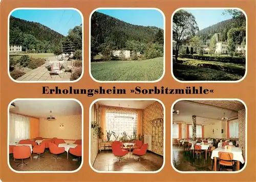AK / Ansichtskarte 73960126 Doeschnitz_Thueringen Erholungsheim Sorbitzmuehle Gastraeume Park Terrasse
