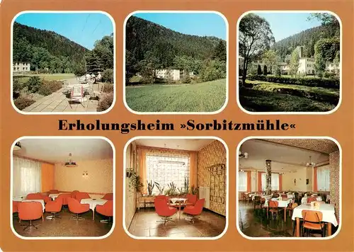 AK / Ansichtskarte  Doeschnitz_Thueringen Erholungsheim Sorbitzmuehle Gastraeume Park Terrasse