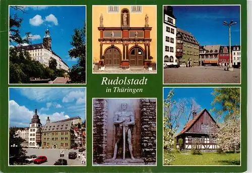 AK / Ansichtskarte 73960130 Rudolstadt_Thueringen Heidecksburg Portal der Burg Marktplatz Rathaus Burschenschaftsdenkmal Birkenheider Haus