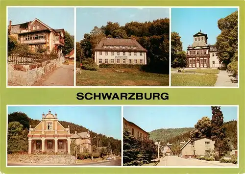 AK / Ansichtskarte  Schwarzburg_Rudolstadt_Thueringen Am Schlossberg Jugendherberge Georgi Dimitroff Kaisersaalgebaeude Max Reimann Platz Hauptstrasse