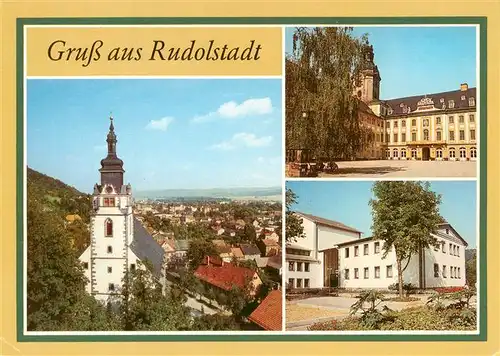 AK / Ansichtskarte 73960137 Rudolstadt_Thueringen Blick von der Heidecksburg Innenhof der Burg Theater