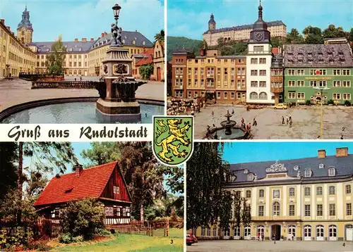 AK / Ansichtskarte 73960144 Rudolstadt_Thueringen Schloss Heidecksburg Marktplatz Volkskundemuseum Thueringer Bauernhaeuser