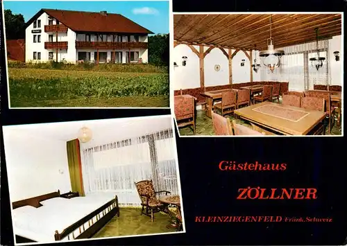 AK / Ansichtskarte  Kleinziegenfeld_Weismain_Bayern Gaestehaus Zoellner Gaststube Zimmer