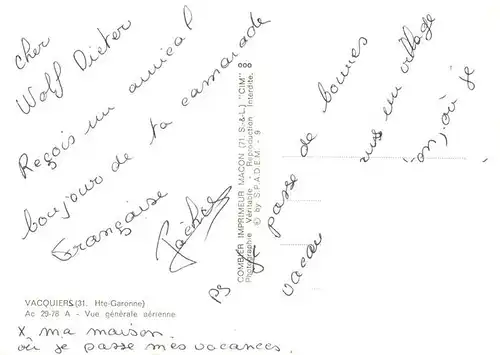 AK / Ansichtskarte  Vacquiers Vue aérienne générale