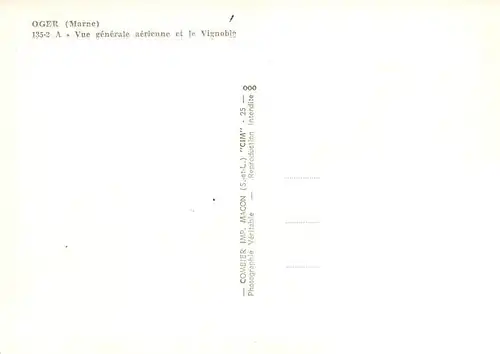 AK / Ansichtskarte  Oger Vue aérienne générale et le vignoble