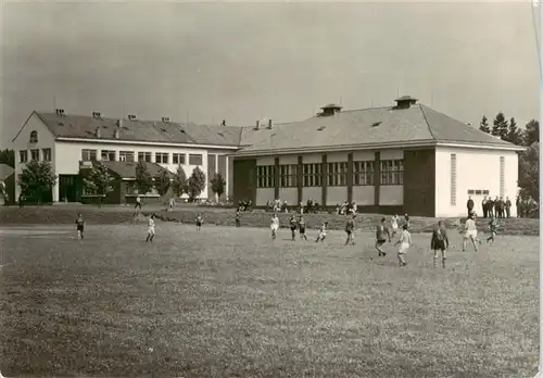 AK / Ansichtskarte  Cernovice_Tabora_Cernowitz_CZ Schule Sportanlagen Fussball