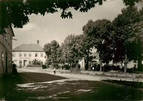 AK / Ansichtskarte  Osova_Bityska_Ossowa_Bittischka_Velka_Bites_CZ Strassenpartie Gasthaus