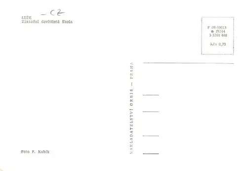 AK / Ansichtskarte  Luze_Lusche_CZ Zakladni devitileta skola Schule