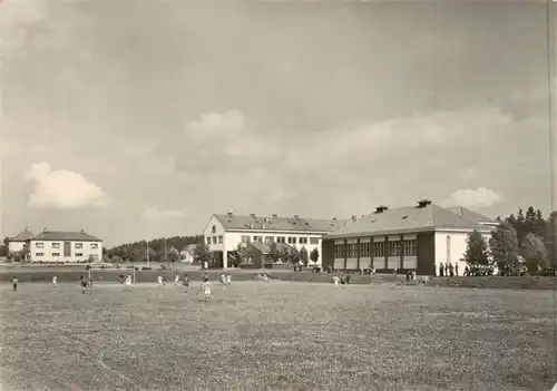 AK / Ansichtskarte  Cernovice_Tabora_Cernowitz_CZ Budova zakladni devitileto skoly Schule Sportplatz Fussball