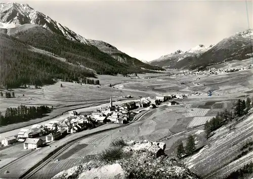 AK / Ansichtskarte  S-chanf_GR Panorama Blick gegen Zuoz