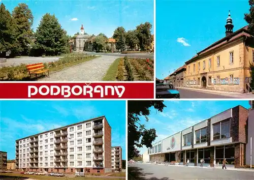 AK / Ansichtskarte  Podborany_CZ Namesti MeNV Nova vystavba Obchodni dum Rubin