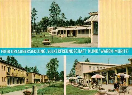 AK / Ansichtskarte 73960330 Klink_Waren FDGB Urlaubersiedlung Voelkerfreundschaft