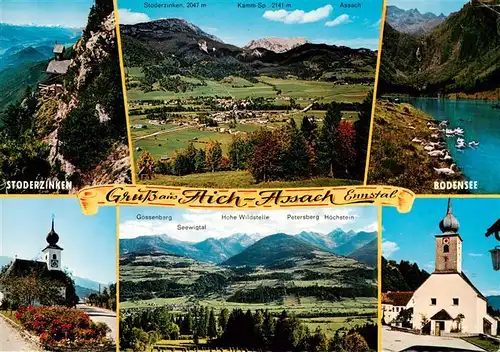 AK / Ansichtskarte 73960335 Aich-Assach_Steiermark_AT Panorama Ennstal Stoderzinken Bodensee Kapelle Alpen