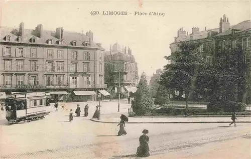 AK / Ansichtskarte  Limoges_87_Haute-Vienne Place d'Aine Tram