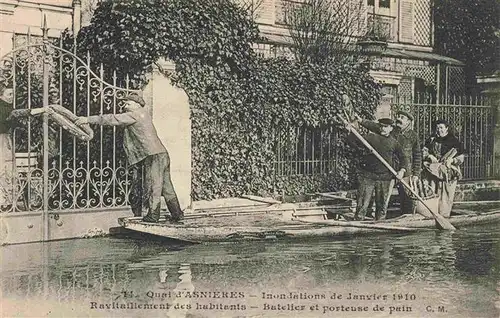 AK / Ansichtskarte  Asnieres_92-sur-Seine Inondations de Janvier 1910 Hochwasser Katastrophe