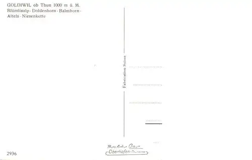 AK / Ansichtskarte  Goldiwil mit Bluemlisalp Doldenhorn Balmhorn Attels Niesenkette