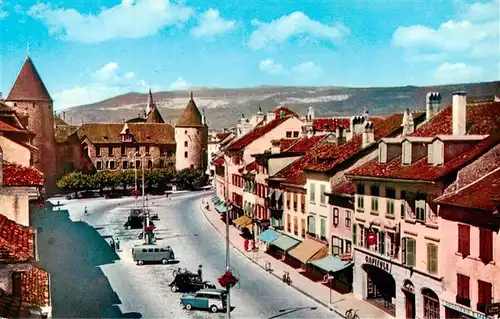 AK / Ansichtskarte  Yverdon-les-Bains_VD Rue de la Plaine et le Chateau