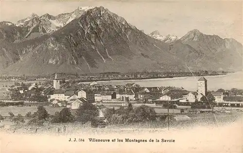 AK / Ansichtskarte  Villeneuve__Lac_Leman_VD et les Montagnes de la Savoie