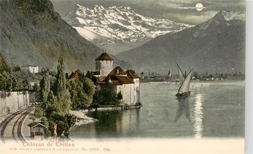 AK / Ansichtskarte  Chateau_de_Chillon_Montreux_VD Panorama