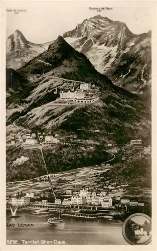 AK / Ansichtskarte  Territet_Montreux_VD avec Glion et Caux